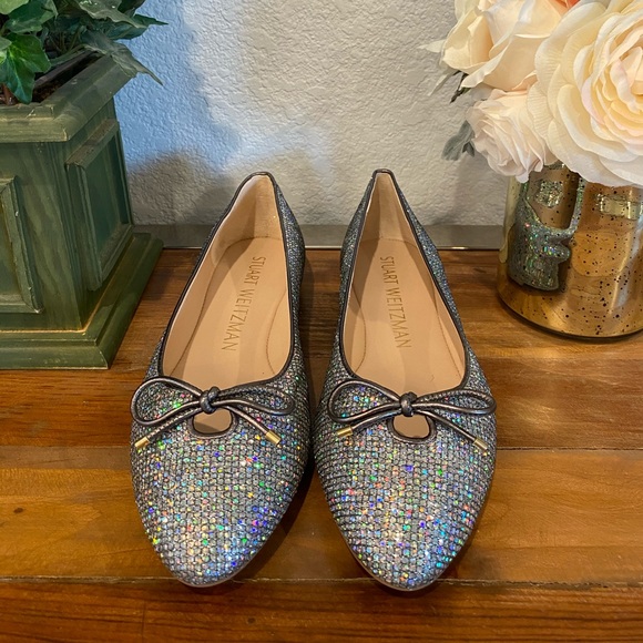 Stuart Weizman glitter ballet flats - Picture 2 of 9